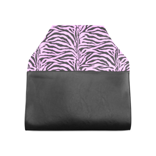 Zebra Animal Pattern on Pink Clutch Bag (Model 1630)
