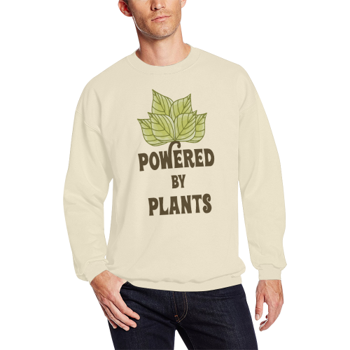 Powered by Plants (vegan) All Over Print Crewneck Sweatshirt for Men (Model H18)