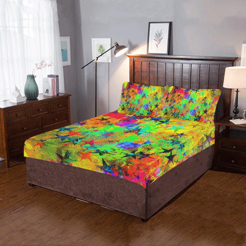 stars and texture colors 3-Piece Bedding Set