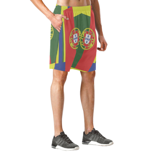 PORTUGAL  ABSTRACT Men's All Over Print Elastic Beach Shorts (Model L20)