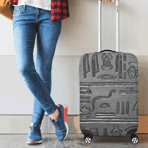 Hieroglyphs20161235_by_JAMColors Luggage Cover/Small 18"-21"