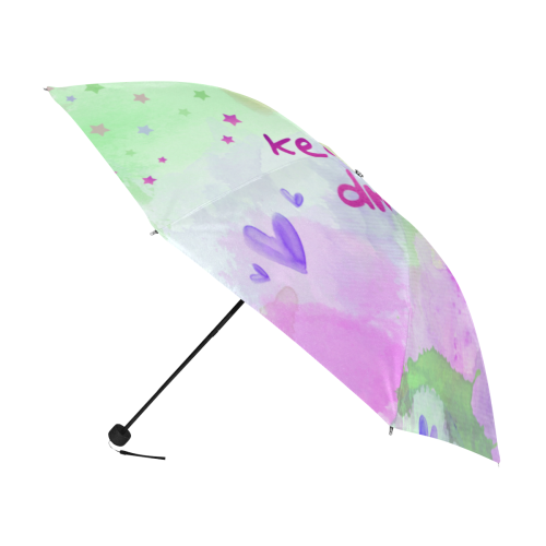 KEEP ON DREAMING - lilac and green Anti-UV Foldable Umbrella (U08)