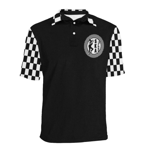 Ska Rude Boy Checked and Black by ArtformDesigns Men's All Over Print Polo Shirt (Model T55)