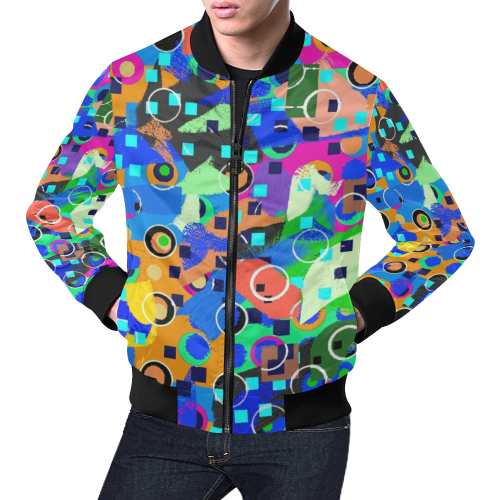 CONFETTI NIGHTS 27A All Over Print Bomber Jacket for Men (Model H19)