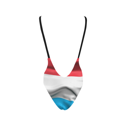 Luxembourg Flag Sexy Low Back One-Piece Swimsuit (Model S09)