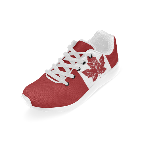 Kid's Canada Flag Running Shoes Cool Retro Sneakers Kid's Running Shoes (Model 020)