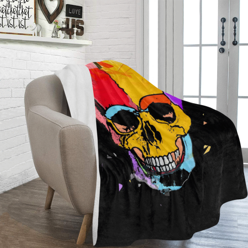 Skull by Popart Lover Ultra-Soft Micro Fleece Blanket 60"x80"