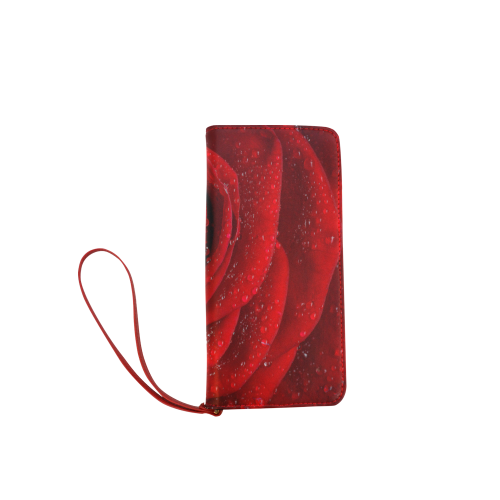 Red rosa Women's Clutch Wallet (Model 1637)