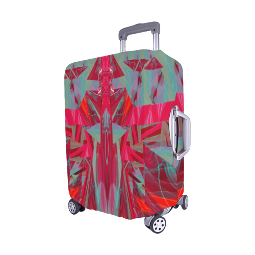 assymetry fushia Luggage Cover/Medium 22"-25"