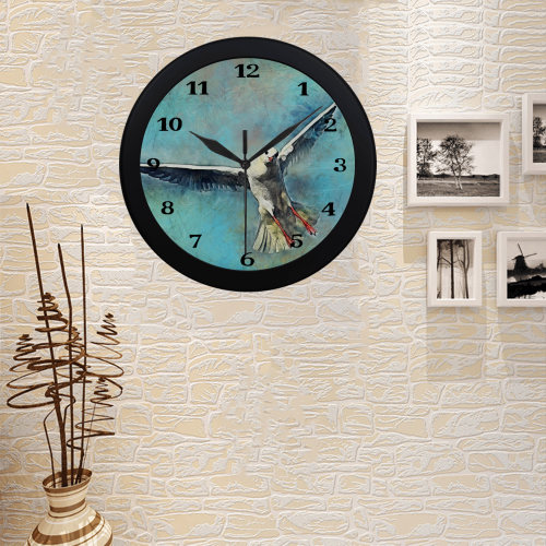 clock bird Circular Plastic Wall clock