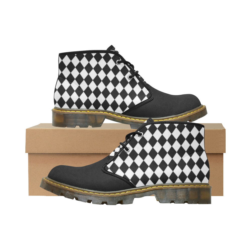 checkered mens boots