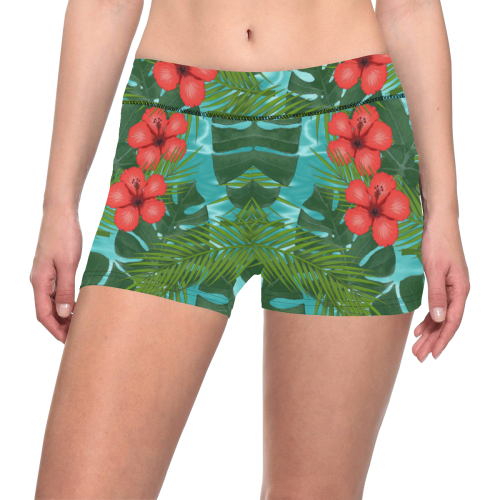 Tropical Vacation Women's All Over Print Short Leggings (Model L28)