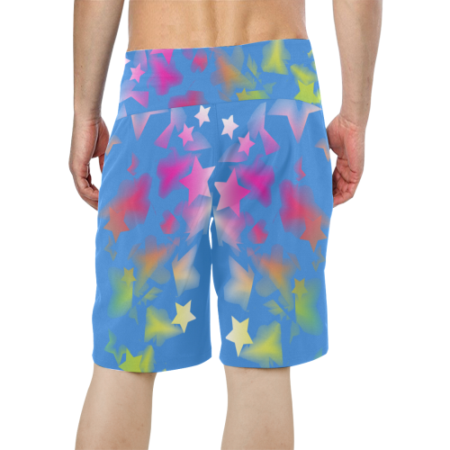StarBoardShortsBlue Men's All Over Print Board Shorts (Model L16)