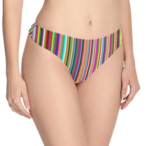 All The Stripes Women's All Over Print Thongs (Model L30)