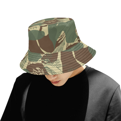 rhodeianBrushstroke camouflage v2 All Over Print Bucket Hat for Men