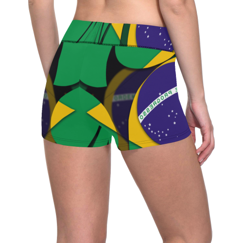 The Flag of Brazil Women's All Over Print Short Leggings (Model L28)
