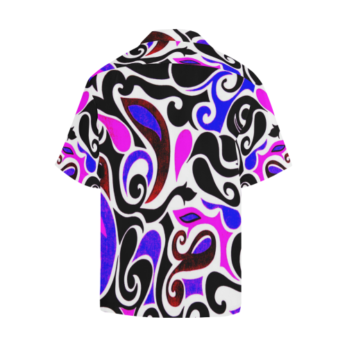 retro swirl abstract Hawaiian Shirt (Model T58)