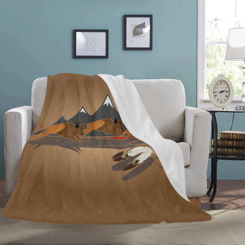 Many Buffalo's (Brown) Ultra-Soft Micro Fleece Blanket 60"x80"
