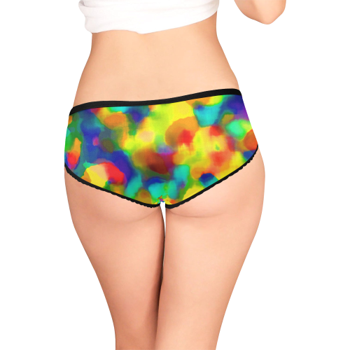 Colorful watercolors texture Women's All Over Print Girl Briefs (Model L14)