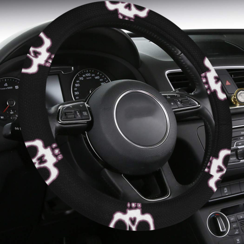Skull Row Steering Wheel Cover with Anti-Slip Insert