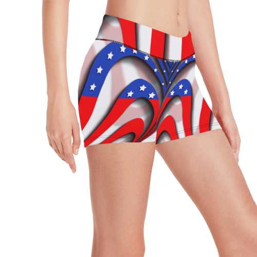 Flag of United States of America Women's All Over Print Short Leggings (Model L28)
