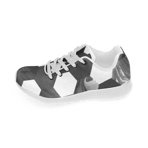 Shoes with blocks black white Women’s Running Shoes (Model 020)