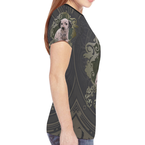 Cute dalmatian New All Over Print T-shirt for Women (Model T45)