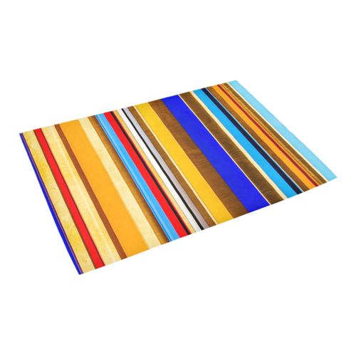 Colorful abstract pattern stripe art Azalea Doormat 24" x 16" (Sponge Material)