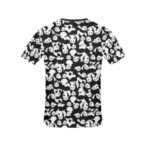 Panda Pattern All Over Print T-shirt for Women/Large Size (USA Size) (Model T40)
