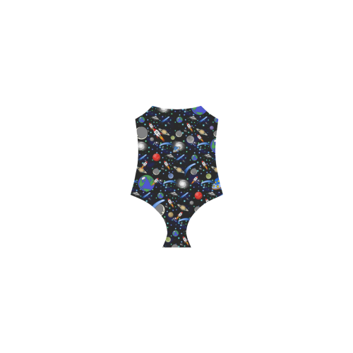 Galaxy Universe - Planets, Stars, Comets, Rockets Strap Swimsuit ( Model S05)