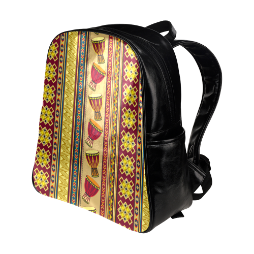 Traditional Africa Border Wallpaper Pattern 4 Multi-Pockets Backpack (Model 1636)