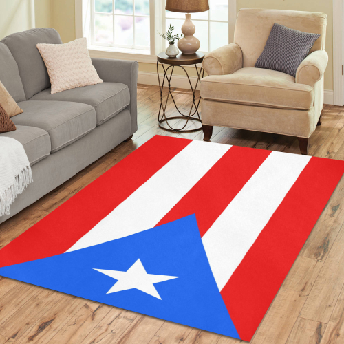 Puerto Rico Flag Area Rug7'x5'