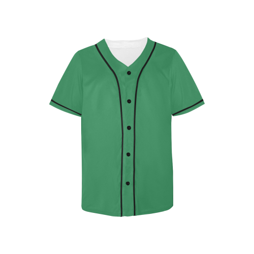 color sea green All Over Print Baseball Jersey for Kids (Model T50)