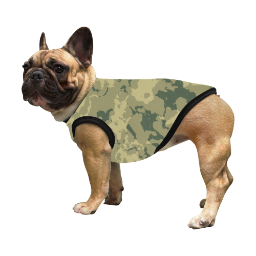 wood camouflage pattern All Over Print Pet Tank Top