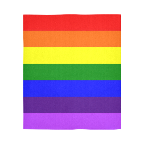 Rainbow Flag (Gay Pride - LGBTQIA+) Cotton Linen Wall Tapestry 51"x 60"