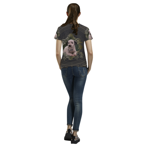 Cute dalmatian All Over Print T-Shirt for Women (USA Size) (Model T40)