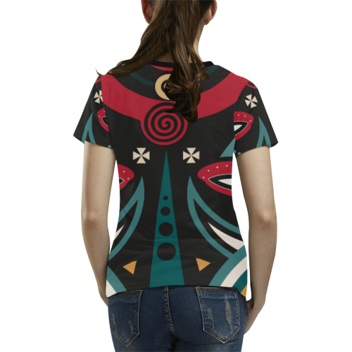 massai warrior All Over Print T-shirt for Women/Large Size (USA Size) (Model T40)