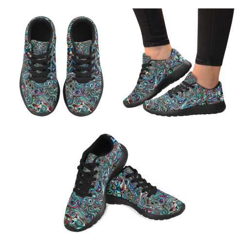 VanGogh Swirl by Jera Nour Women's Running Shoes/Large Size (Model 020)