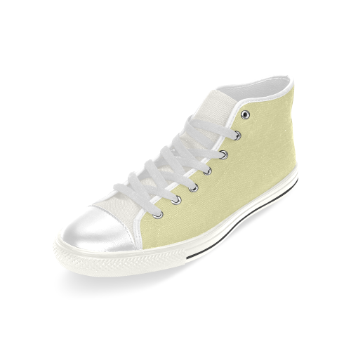 color pale goldenrod Men’s Classic High Top Canvas Shoes (Model 017)