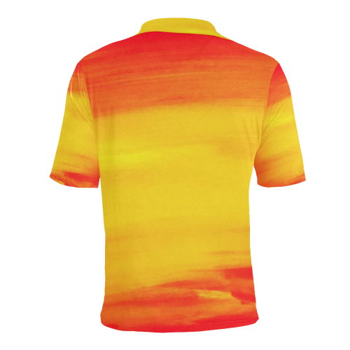 Orange Sunset Vision Men Men's All Over Print Polo Shirt (Model T55)