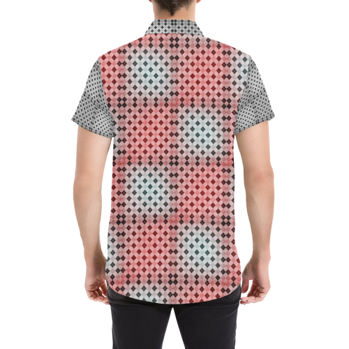 Great Pattern by K.Merske Men's All Over Print Short Sleeve Shirt/Large Size (Model T53)
