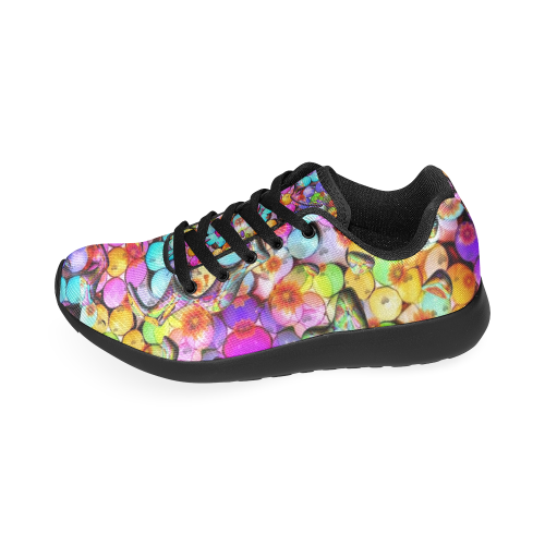 Candy Flower Drops by Nico Bielow Men's Running Shoes/Large Size (Model 020)