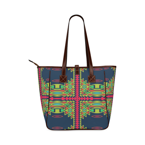 Distorted shapes on a blue background Classic Tote Bag (Model 1644)