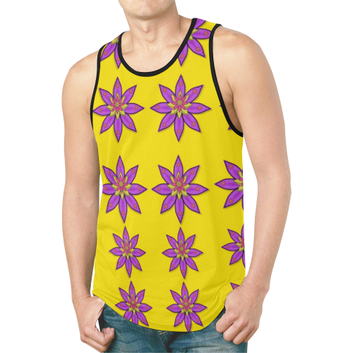fantasy flower in the happy jungle of beauty New All Over Print Tank Top for Men (Model T46)