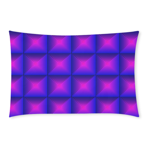 Purple pink multicolored multiple squares 3-Piece Bedding Set