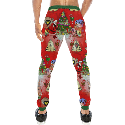 Christmas  Popart by Nico Bielow Men's All Over Print Sweatpants (Model L11)