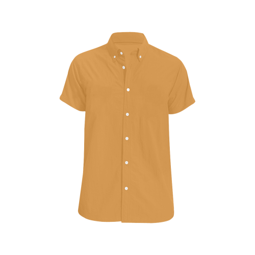 color butterscotch Men's All Over Print Short Sleeve Shirt (Model T53)