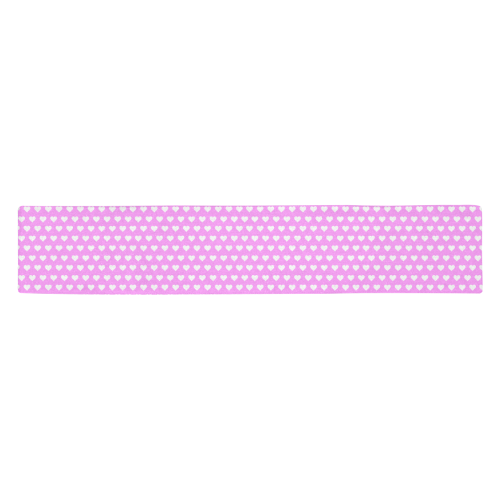 Pretty Pink Hearts Table Runner 14x72 inch