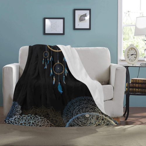 Dreamcatcher with Mandalas Ultra-Soft Micro Fleece Blanket 50"x60"