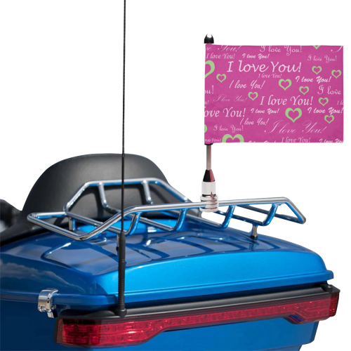 P.S I Love You Motorcycle Flag (Twin Sides)